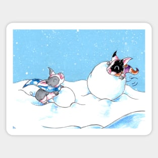 SnowPiggy in Progress Sticker